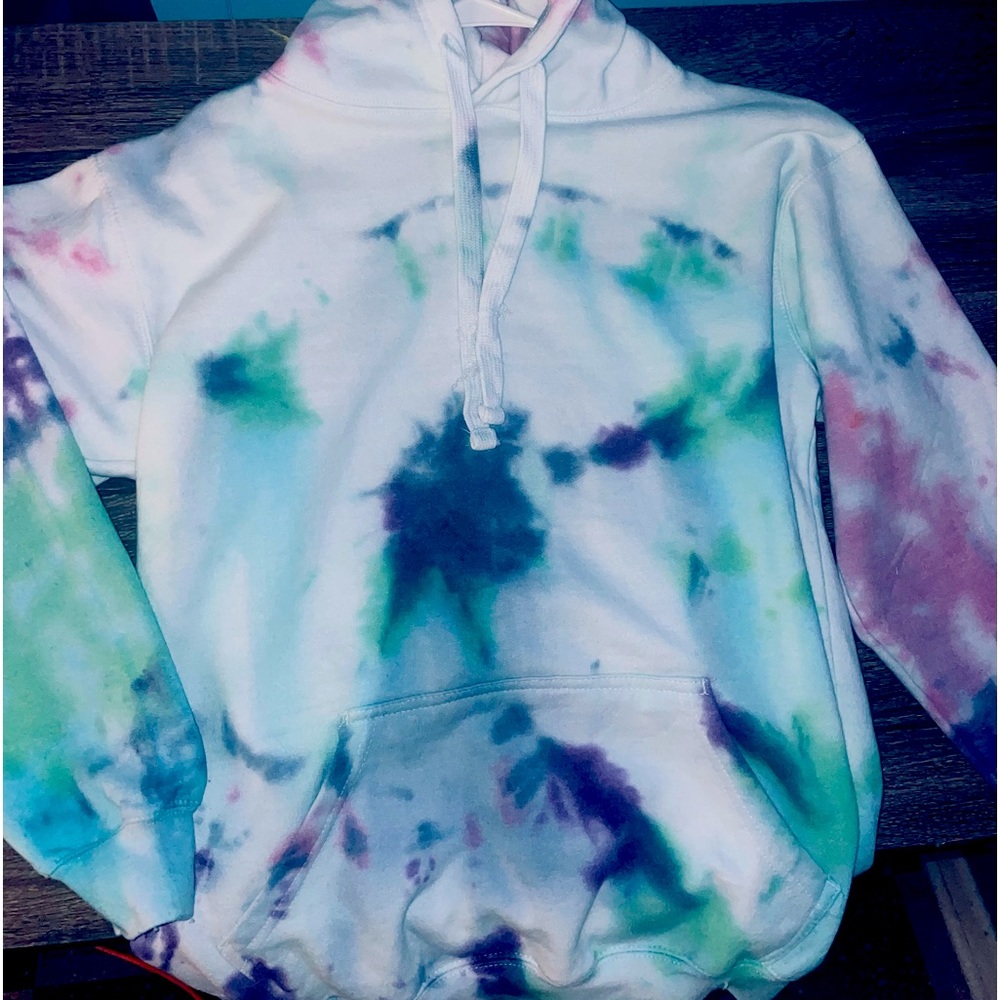 Handmade tie dye hoodie sweatshirt